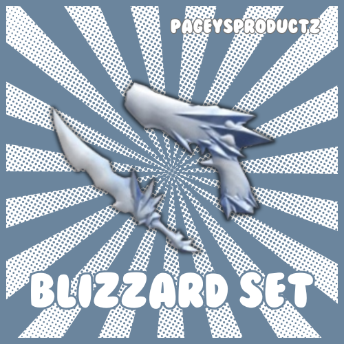 Blizzard Set MM2 - Murder Mystery 2 - Godly Bundle - NEW